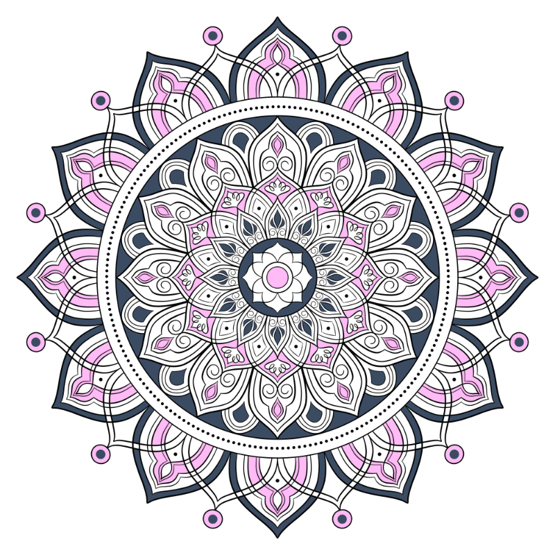 Drifting Lattice Mandala by Amy Cohas – digital mandala art with intricate symmetrical patterns, flowing curves, and detailed linework. Available as prints, stickers, and more.