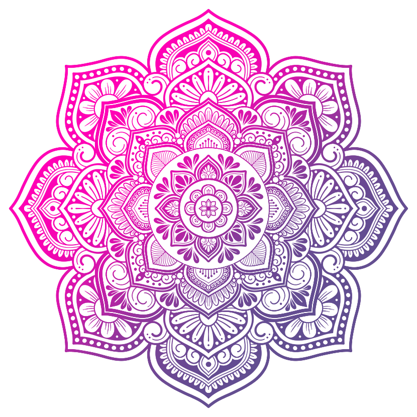 Aion Mandala by Amy Cohas – digital mandala art with intricate symmetrical patterns, flowing curves, and detailed linework. Available as prints, stickers, and more.
